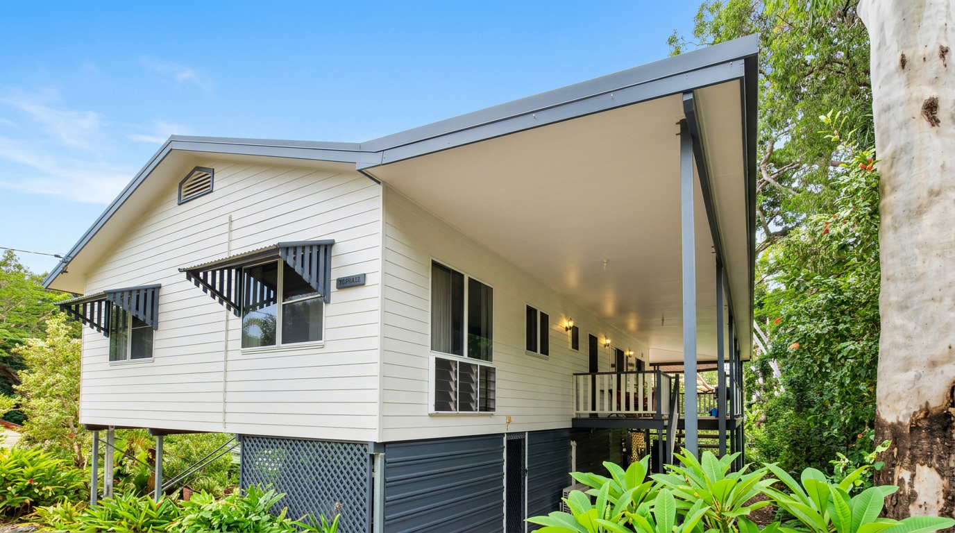 Freshly painted home exterior by Palms Painting