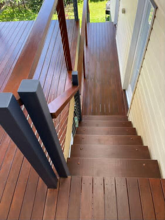 Timber stairs and deck restoration project